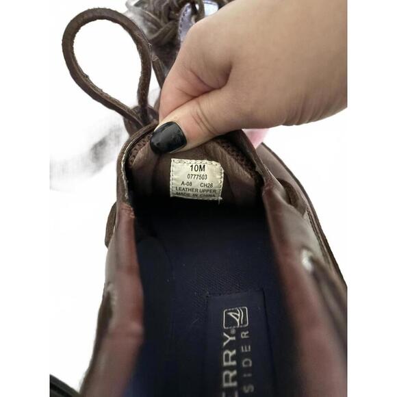 FALL CLEARANCE NEW Sperry Top-Sider Authentic Brown Leather Boat Shoes - Picture 4 of 6